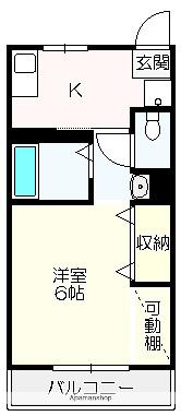 ロイヤルマンション(1K/5階)の間取り写真