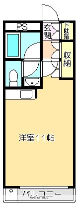 サンポートハイム高須(ワンルーム/5階)の間取り写真