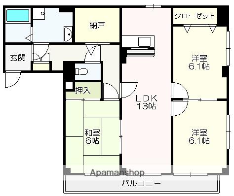 フィネス高橋(3SLDK/2階)の間取り写真