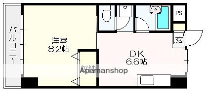 池本マンションF棟(1DK/2階)の間取り写真