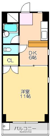 武内マンション(1DK/2階)の間取り写真