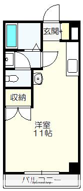 MS BEE(ワンルーム/4階)の間取り写真