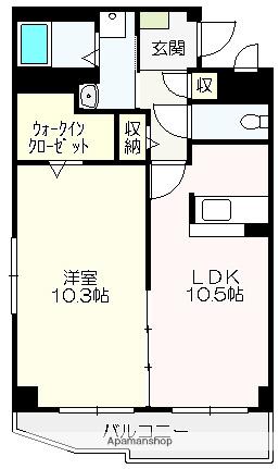 エピナール北久保(1LDK/3階)の間取り写真