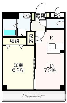エピナール北久保(1LDK/3階)の間取り写真