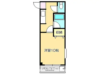 ピュア高須新町(ワンルーム/2階)の間取り写真