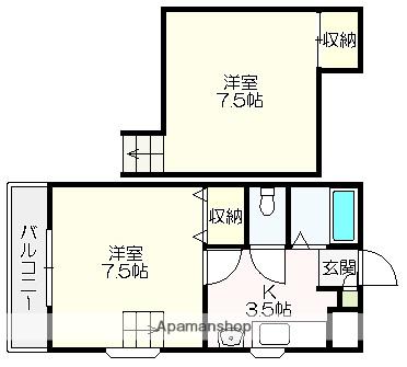 サンバリー一宮(1K/4階)の間取り写真