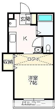 ジョイシティ(1K/3階)の間取り写真