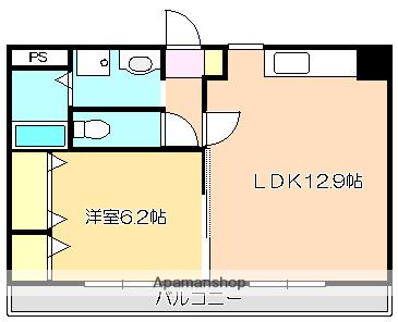 クレスト(1LDK/3階)の間取り写真