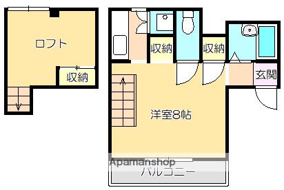 VILLA・K-1(ワンルーム/3階)の間取り写真