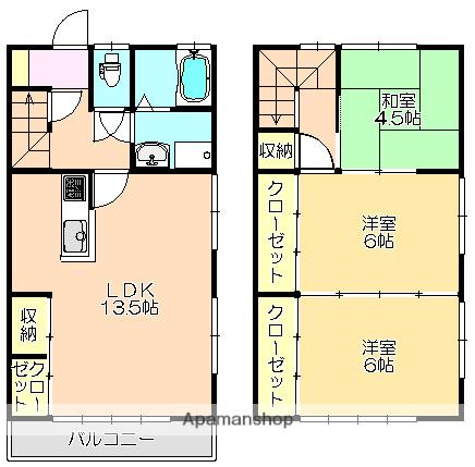 ハイツいまいⅠ(3LDK/1階)の間取り写真