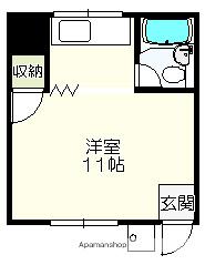 コーポ田村(ワンルーム/3階)の間取り写真