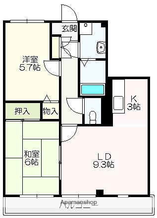 フォレスタ(2LDK/3階)の間取り写真