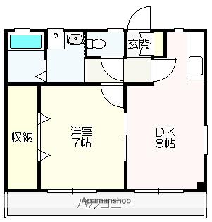 コンフォート弥右衛門(1DK/2階)の間取り写真