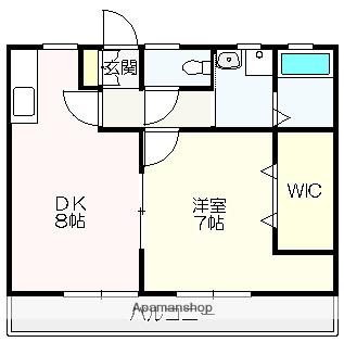 コンフォート弥右衛門(1DK/3階)の間取り写真