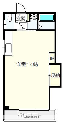 コーポ和泉(ワンルーム/3階)の間取り写真