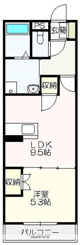 VERSO DOMANI(1LDK/1階)の間取り写真
