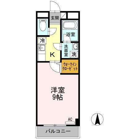 サンサン・コート(1K/2階)の間取り写真