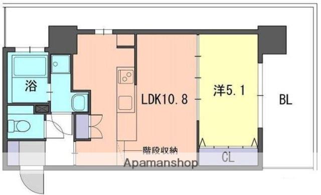 F・PARC GRANDMARK天神(1LDK/6階)の間取り写真