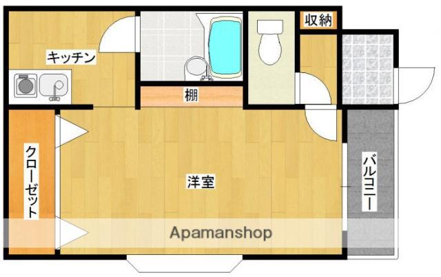 ルパ椿山(1K/3階)の間取り写真