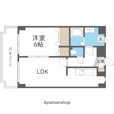 ファインエース姪浜Ⅱ(1LDK/8階)の間取り写真