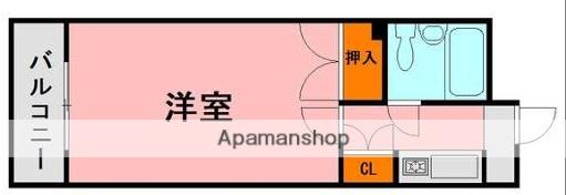 吉塚AGビル6番館(1K/2階)の間取り写真