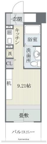 フェルト627(ワンルーム/11階)の間取り写真