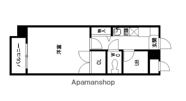 マクシーズ博多(1K/4階)の間取り写真