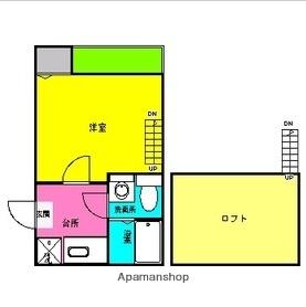 FELICE2(1K/1階)の間取り写真