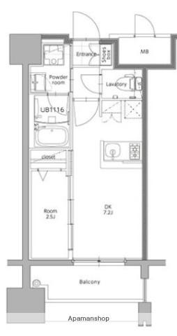 エンクレスト博多スタイル(1DK/3階)の間取り写真