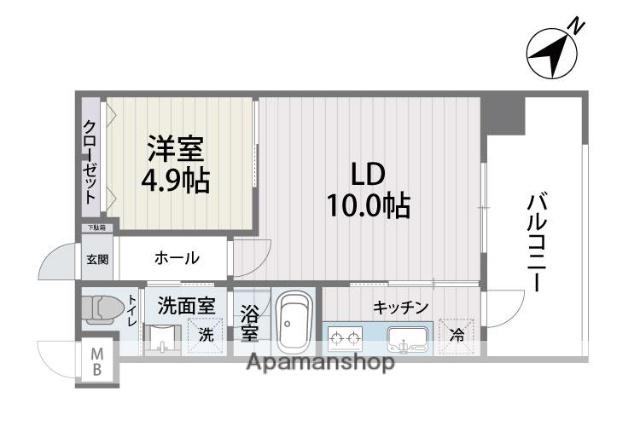 S-FORT筑紫通(1LDK/8階)の間取り写真