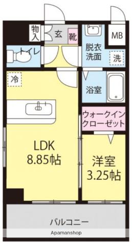 マルコビル平尾(1LDK/7階)の間取り写真
