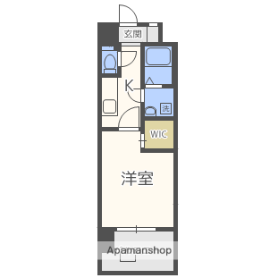 RUPIEレジデンス渡辺通(1K/13階)の間取り写真