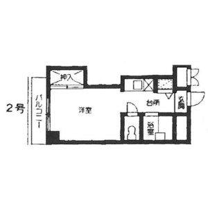 ピアクレスト井尻(ワンルーム/2階)の間取り写真