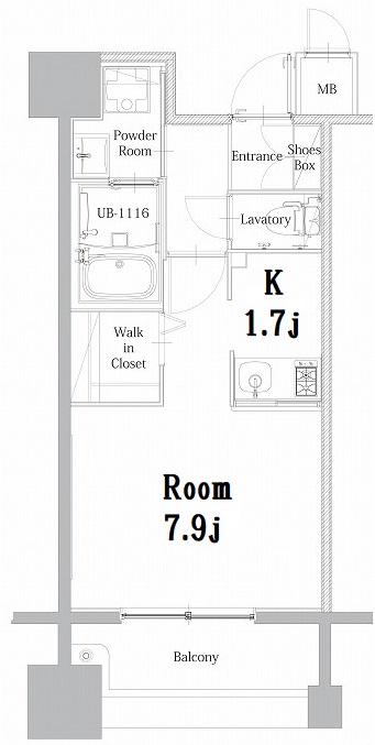エンクレスト呉服町(ワンルーム/5階)の間取り写真