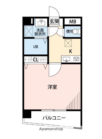 DSONE(1K/7階)の間取り写真