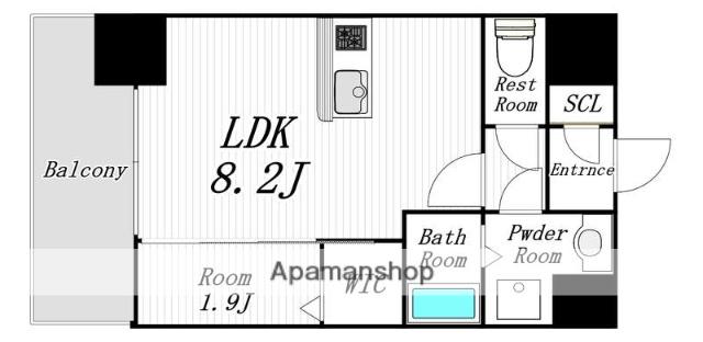 YAKUIN 037 RESIDENCE(1LDK/3階)の間取り写真