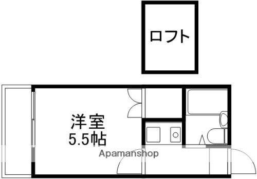 ガーデンパークS(1K/2階)の間取り写真