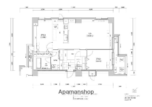 THE TEN GOOD 祖原Ⅰ(2LDK/3階)の間取り写真