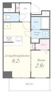 MAHORA天神(1LDK/8階)の間取り写真