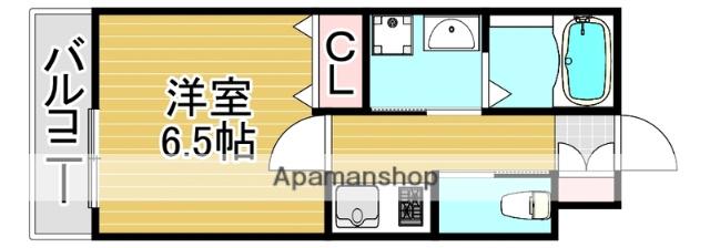 内野1丁目アパート(1K/2階)の間取り写真