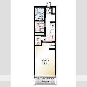 ミオーナ香住ヶ丘1(1K/1階)の間取り写真