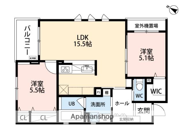 PRIME SECURE ITO(2LDK/2階)の間取り写真