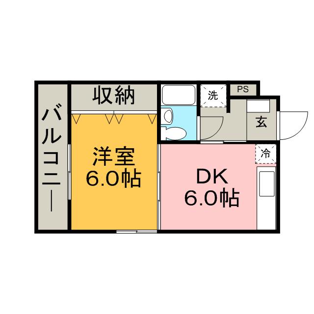 エクセレント12(1DK/1階)の間取り写真