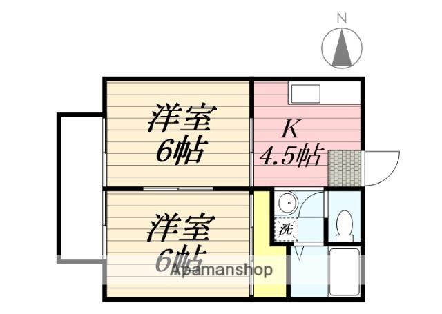 ファミールコート(2K/1階)の間取り写真