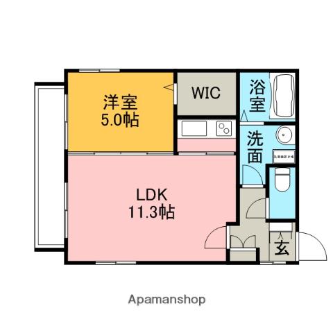 エスペランサ(1LDK/2階)の間取り写真