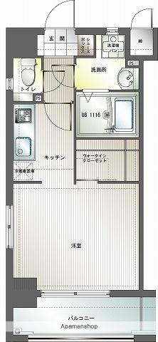 エンクレスト博多Ⅲ(1K/11階)の間取り写真