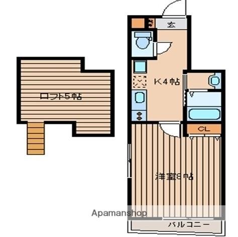 アルブル吉塚(1K/1階)の間取り写真