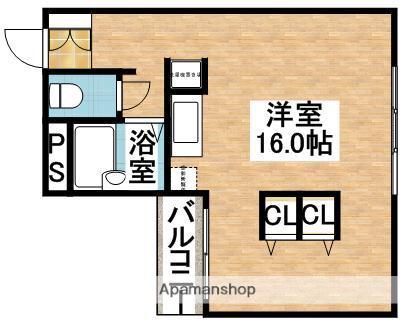 グランシャリオ(ワンルーム/1階)の間取り写真