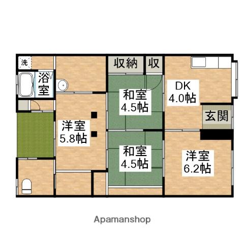 篠栗線 篠栗駅 徒歩19分 1階建 築75年(4DK)の間取り写真