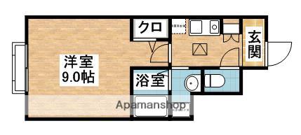 エミネンス南里(1K/1階)の間取り写真